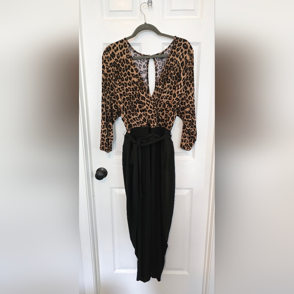 👚 Studio Knit Jumpsuit - Leopard - Picture 3 of 5